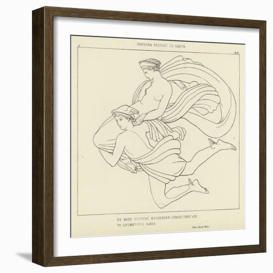 Pandora Brought to Earth-John Flaxman-Framed Giclee Print