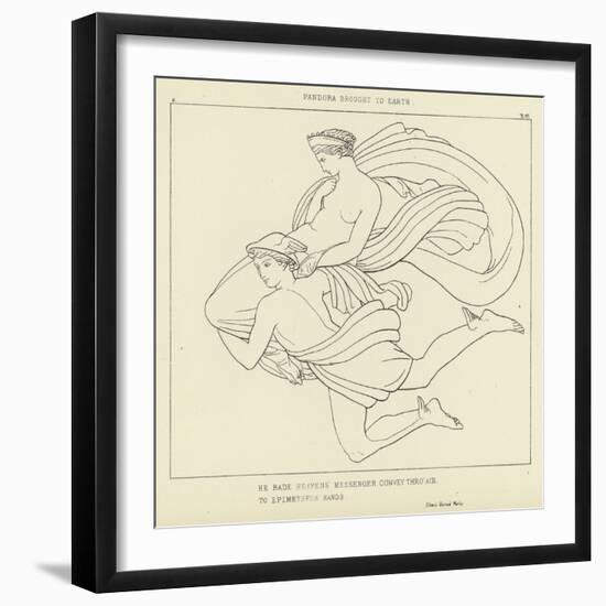 Pandora Brought to Earth-John Flaxman-Framed Giclee Print