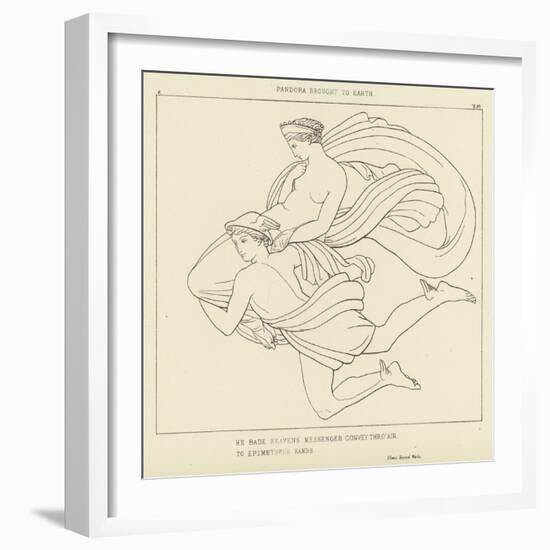 Pandora Brought to Earth-John Flaxman-Framed Giclee Print