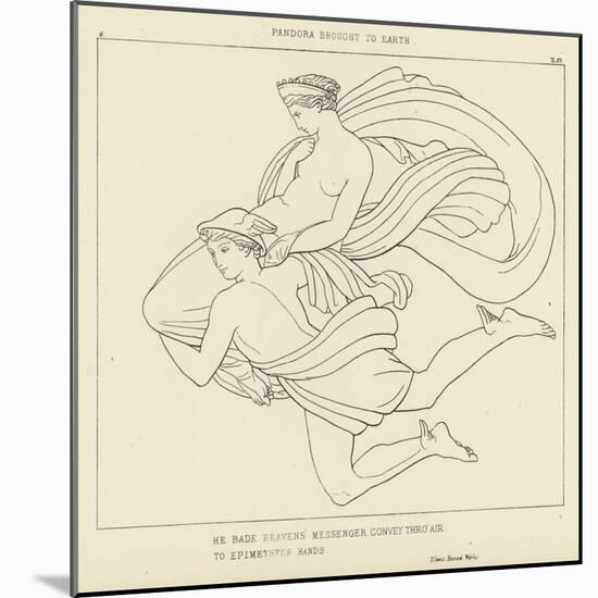 Pandora Brought to Earth-John Flaxman-Mounted Giclee Print