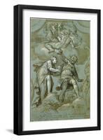 Pandora Offers the Box to Epimetheus-Paolo Farinati-Framed Giclee Print