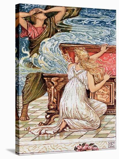 Pandora Opens the Box, Illustration for "The Greek Mythological Legend," Published in 1910-Walter Crane-Stretched Canvas