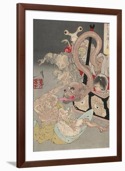 Pandora's Box, 1880S-Tsukioka Yoshitoshi-Framed Giclee Print