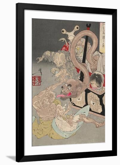 Pandora's Box, 1880S-Tsukioka Yoshitoshi-Framed Giclee Print