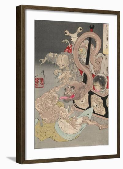 Pandora's Box, 1880S-Tsukioka Yoshitoshi-Framed Giclee Print