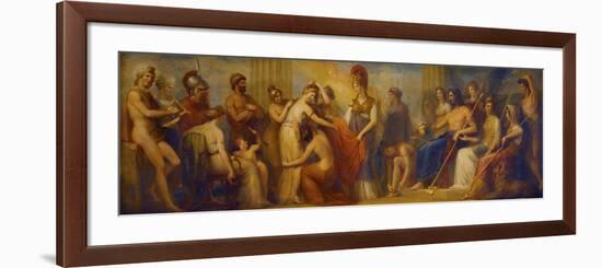 Pandora, Whom the Assembled Gods, Endowed with All their Gifts...', 1834 (Oil on Mahogany Panel)-Henry Howard-Framed Giclee Print