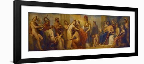 Pandora, Whom the Assembled Gods, Endowed with All their Gifts...', 1834 (Oil on Mahogany Panel)-Henry Howard-Framed Giclee Print