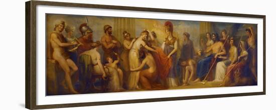 Pandora, Whom the Assembled Gods, Endowed with All their Gifts...', 1834 (Oil on Mahogany Panel)-Henry Howard-Framed Premium Giclee Print