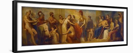 Pandora, Whom the Assembled Gods, Endowed with All their Gifts...', 1834 (Oil on Mahogany Panel)-Henry Howard-Framed Premium Giclee Print