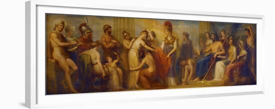 Pandora, Whom the Assembled Gods, Endowed with All their Gifts...', 1834 (Oil on Mahogany Panel)-Henry Howard-Framed Premium Giclee Print