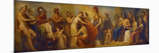 Pandora, Whom the Assembled Gods, Endowed with All their Gifts...', 1834 (Oil on Mahogany Panel)-Henry Howard-Mounted Premium Giclee Print