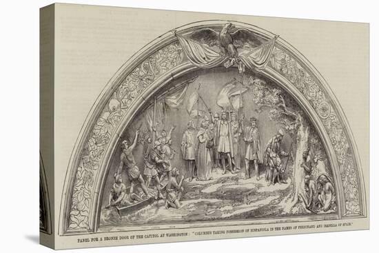 Panel for a Bronze Door of the Capitol at Washington-null-Stretched Canvas