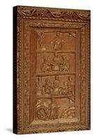 Panel from 5C Door: 4 Scenes with Moses: in the Desert: the Quail: the Manna: the Rock at Horeb-null-Stretched Canvas