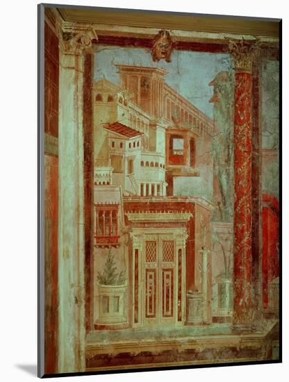 Panel from Cubiculum from the Bedroom of the Villa of P Fannius at Boscoreale, Pompeii, C.50-40 BC-Roman-Mounted Giclee Print