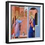 Panel from the Maestà Altarpiece: the Annunciation, 1311-Duccio di Buoninsegna-Framed Giclee Print