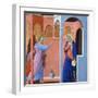 Panel from the Maestà Altarpiece: the Annunciation, 1311-Duccio di Buoninsegna-Framed Giclee Print