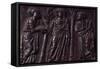 Panel from Wooden Door of Basilica of St Sabine, Rome, Italy, 5th Century-null-Framed Stretched Canvas