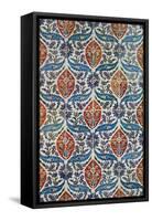Panel of Isnik Earthenware Tiles from the Baths of Eyup Eusaki, Istanbul, circa 1550-1600-null-Framed Stretched Canvas