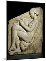 Panel of Ludovisi Throne : A Naked Woman Playing a Flute-null-Mounted Photographic Print