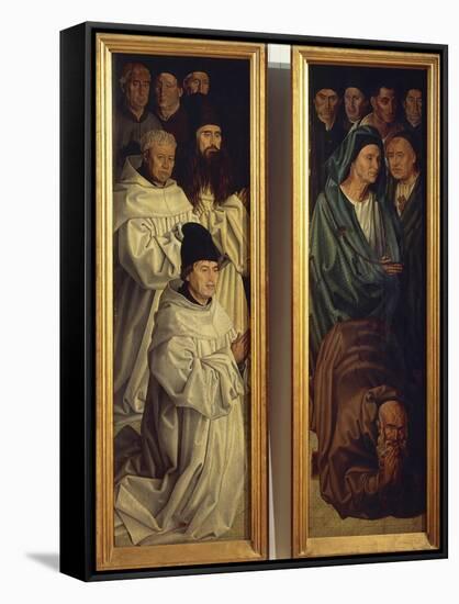 Panel of Monks and Panel of Fishermen, Detail from Altarpiece of St Vincent, 1460-1470-Nuno Goncalves-Framed Stretched Canvas