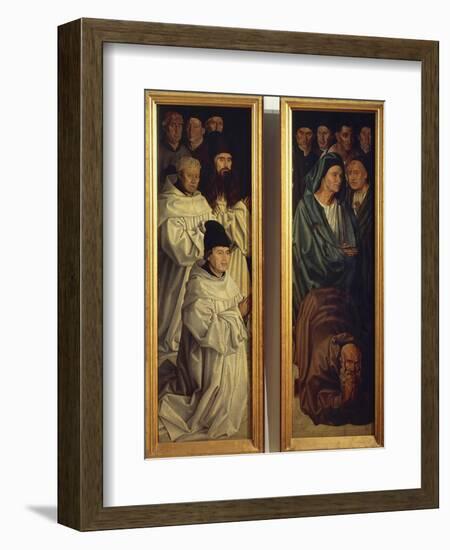 Panel of Monks and Panel of Fishermen, Detail from Altarpiece of St Vincent, 1460-1470-Nuno Goncalves-Framed Giclee Print