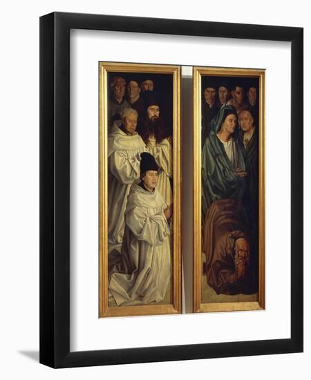 Panel of Monks and Panel of Fishermen, Detail from Altarpiece of St Vincent, 1460-1470-Nuno Goncalves-Framed Giclee Print