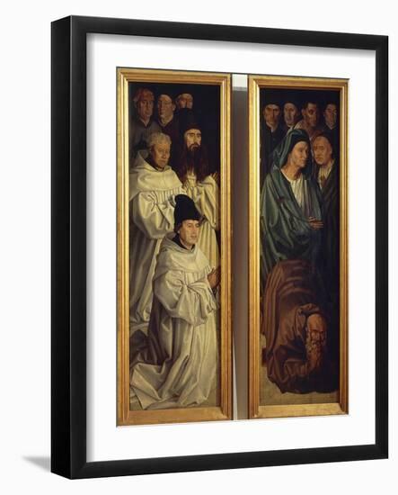 Panel of Monks and Panel of Fishermen, Detail from Altarpiece of St Vincent, 1460-1470-Nuno Goncalves-Framed Giclee Print