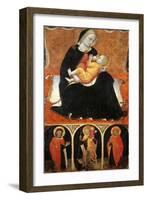 Panel with Madonna of the Humility and Saints Christopher-Cristoforo Di Jacopo Biondi Da Bologna-Framed Giclee Print