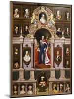 Panel with Portraits of the Bavarian Kings of the Wittelsbach Family, 1880-Franz Xaver Winterhalter-Mounted Giclee Print