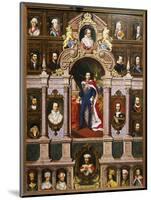 Panel with Portraits of the Bavarian Kings of the Wittelsbach Family, 1880-Franz Xaver Winterhalter-Mounted Giclee Print