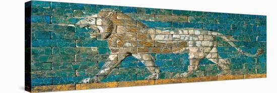 Panel with Striding Lion, ca. 604-562 B.C.E.-Unknown-Stretched Canvas