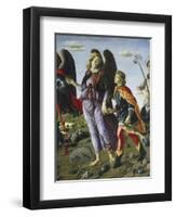 Panel with Three Angels and Tobias, Circa 1470-Francesco Botticini-Framed Giclee Print