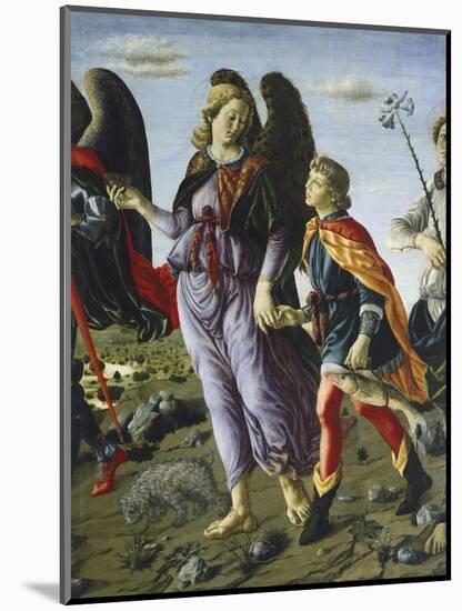 Panel with Three Angels and Tobias, Circa 1470-Francesco Botticini-Mounted Giclee Print