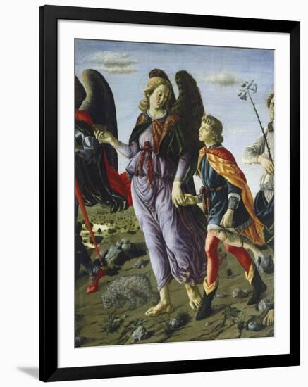 Panel with Three Angels and Tobias, Circa 1470-Francesco Botticini-Framed Giclee Print