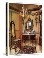 Panelling, Mirror Frame, Walnut Table and Chair, Charles Wesley's Walnut High Case Clock, 1910-Edwin Foley-Stretched Canvas