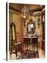 Panelling, Mirror Frame, Walnut Table and Chair, Charles Wesley's Walnut High Case Clock, 1910-Edwin Foley-Stretched Canvas