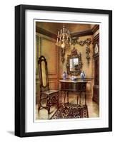 Panelling, Mirror Frame, Walnut Table and Chair, Charles Wesley's Walnut High Case Clock, 1910-Edwin Foley-Framed Giclee Print