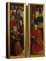 Panels of Knights and Panel of Relic, Detail from Altarpiece of St Vincent, 1460-1470-Nuno Goncalves-Stretched Canvas