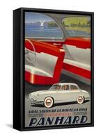 Panhard Automobiler by Mediterranean Beach-null-Framed Stretched Canvas