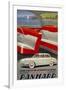 Panhard Automobiler by Mediterranean Beach-null-Framed Giclee Print