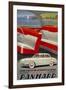 Panhard Automobiler by Mediterranean Beach-null-Framed Giclee Print