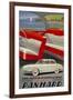 Panhard Automobiler by Mediterranean Beach-null-Framed Giclee Print