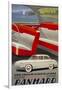 Panhard Automobiler by Mediterranean Beach-null-Framed Giclee Print