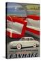 Panhard Automobiler by Mediterranean Beach-null-Stretched Canvas