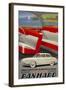 Panhard Automobiler by Mediterranean Beach-null-Framed Giclee Print