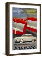 Panhard Automobiler by Mediterranean Beach-null-Framed Giclee Print