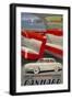 Panhard Automobiler by Mediterranean Beach-null-Framed Giclee Print