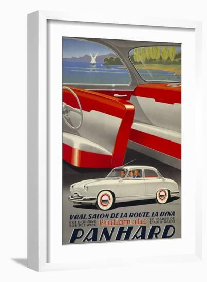 Panhard Automobiler by Mediterranean Beach-null-Framed Giclee Print
