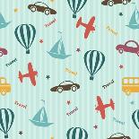 Kid's Transport Pattern-Pani Monica-Mounted Art Print