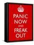 Panic Now And Freak Out Keep Calm Inspired Print Poster-null-Framed Stretched Canvas
